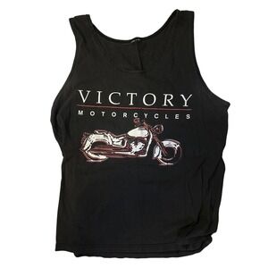 Victory Motorcycles Graphic Tank Top Mens Black Sleeveless Biker Cruiser Shirt